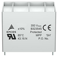 Image of EPCOS' B32354S3 Series of Rugged AC Filter Capacitor