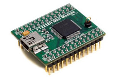 Image of FTDI's FT2232H USB High-Speed Evaluation Mini Module