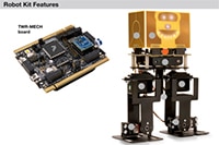 Image of Freescale Semiconductor's Tower Mechatronics Board and Robot