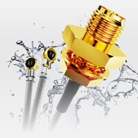 GCT 密封式 IP67/IP68/69K SMA 轉 I-PEX® MHF® 同軸纜線組件的圖片