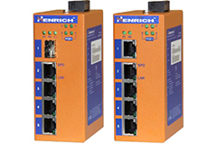 Image of Henrich Electronics' HES5A 5-Port PoE DIN Rail Mount Industrial Grade Ethernet Switches