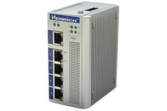 Image of Henrich's HES5A-4E60 5-Port PoE DIN Rail Industrial Grade Ethernet Switch