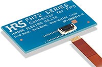 Hirose 的 FH72 小型 FPC 連接器的圖片