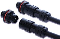 Image of Hirose Electric's HR41A Series IP68 Waterproof Small Plastic Power Connectors