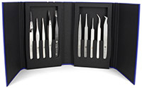 Image of Ideal-tek's 7-Piece and 10-Piece Tweezer Sets