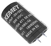 Image of KEMET snap-in aluminum electrolytic capacitor