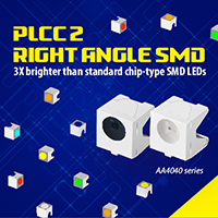 Image of Kingbright's PLCC2 Right-Angle SMD LEDs