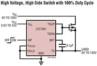 Image of Analog Devices' LTC7000 / LTC7001 135 V High Side N-channel MOSFET Gate Driver