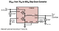 Analog Devices 的 LTM4626 5VOUT 從 7VIN 至 40VIN 降壓轉換器圖的圖片