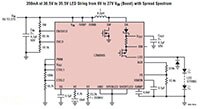 Analog Devices 的 LTM®8005 38 VIN、38 VOUT 升压 μModule LED 驱动器图