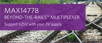 Image of Analog Devices' MAX14778 Dual ±25 V Above- and Below-the-Rails 4:1 Analog Multiplexer