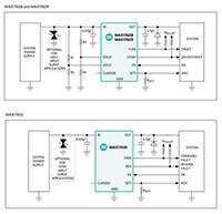 Analog Devices 的 MAX17608、MAX17609 和 MAX17610 反向电压保护器的图片