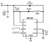 Micrel's MIC3201 High Brightness LED Driver