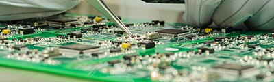 Circuit Board Being Worked On