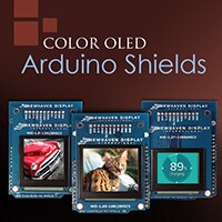 Newhaven Diplay International 的彩色 OLED Arduino 扩展板图片