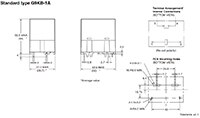 OMRON 的 G9KB 系列尺寸和 PCB 佈局圖