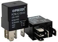 「Picker ComponentsのPC784シリーズ 車載用プラグインISOリレー」の画像