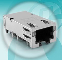 Pulse Electronics, a YAGEO Company  的 10GBASE-T 超扁平 RJ45 集成连接器模块 (ICM)