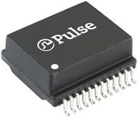 Pulse Electronics, a YAGEO Company 的 HDBaseT LAN 隔离/共模滤波器变压器图