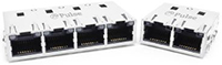 Pulse Electronics, a YAGEO Company 的 JT8 系列 10GBASE-T 以太网连接器模块图片