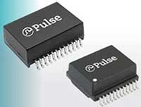 Pulse Electronics, a YAGEO Company 的 HDX8000 系列 HDBaseT 工業變壓器和共模扼流圈圖片