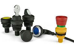 Image of RAFI's RAMO Standalone Industrial Controls and Indicators with M12 Connectors