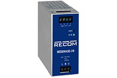 Image of RECOM’s REDIIN480 DIN Rail Power Supply Series