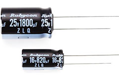 Image of Rubycon's ZLQ Series Capacitors