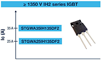 Image of STMicroelectronics STGWA25IH135DF2, STGWA35IH135DF2 Trench Gate Field-Stop 1,350 V IGBTs
