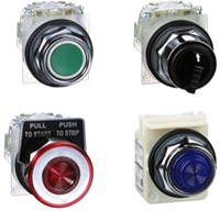 Image of Schneider Electric's 9001K Series 30mm Metal Pushbuttons, Switches, and Pilot Lights