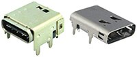 Stewart Connector 的 USB Type-C PCB 安裝插孔的圖片