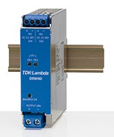 TDK-Lambda 的 DRM40 DIN 軌道安裝備援模組的圖片