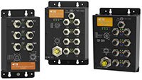 TE Connectivity AMP 的 M12 工業級乙太網路交換器圖片