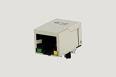 具有集成磁性元件的工业 RJ45 插孔