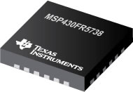 Texas Instruments' MSP430FR5738 Ultra-low Power MCU Immagine dell'MCU a bassissima potenza MSP430FR5738 di Texas Instruments