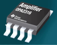 Bild des CMOS-Operationsverstärkers OPA2316 von Texas Instruments