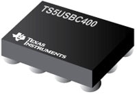 Image of Texas Instruments' TS5USBC400 Dual 2:1 USB 2.0 Multiplexers/Demultiplexers