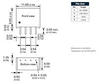 Image of Traco Power's TBA 1 Series 1 Watt DC/DC Converters