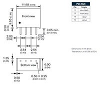 Traco Power 的 TBA 1 系列 1 瓦 DC/DC 转换器图片