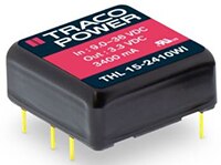 Traco Power 的 THL 15WI 系列密封式 PCB 安裝型 DC/DC 轉換器圖片