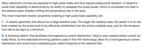 Pulse Load Capability of SMD Film Resistors