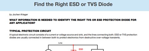 尋找適合的 ESD 或 TVS 二極體圖片