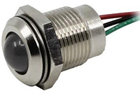 Image of VCC's CL Series Ø 0.555" (14 mm) Watertight LED Indicator, IP67 and Vandal Resistant