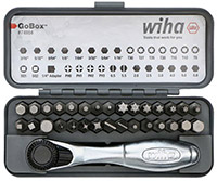 Image of Wiha's 32 Piece GoBox Torx+ Bit Set with Mini Ratchet