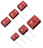 Image of Wurth's WCAP-FTBP/FTBE Metallized Polypropylene and Metallized Polyester DC Film Capacitors