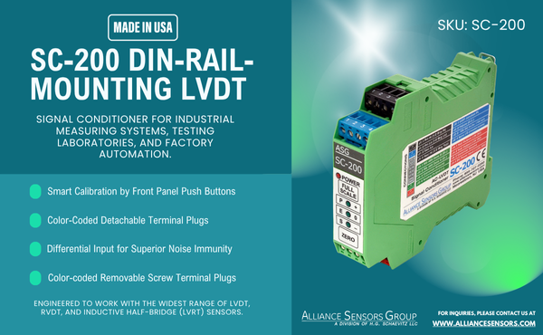 Image of Alliance Sensors SC-200 AC-LVDT Signal Conditioner