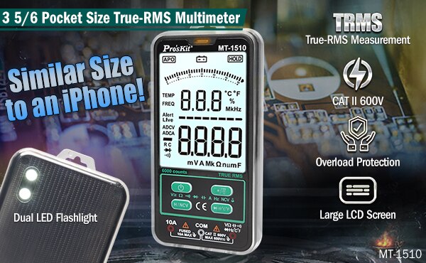 Image of Eclipse Tools' Pocket Size True-RMS Multimeter
