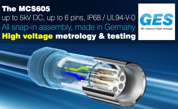 Image of GES High Voltage's MCS605 Multi-Pin High Voltage Connector