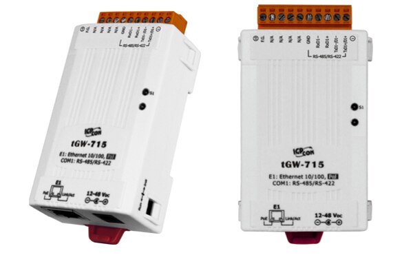 Image of ICP DAS USA Inc. TGW-715 Modbus TCP to RTU/ASCII Gateway