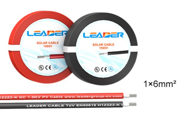 Image of LEADER SOLAR CABLE AND CONNECTOR's FGUL005 1 mm x 6 mm Solar Cable
